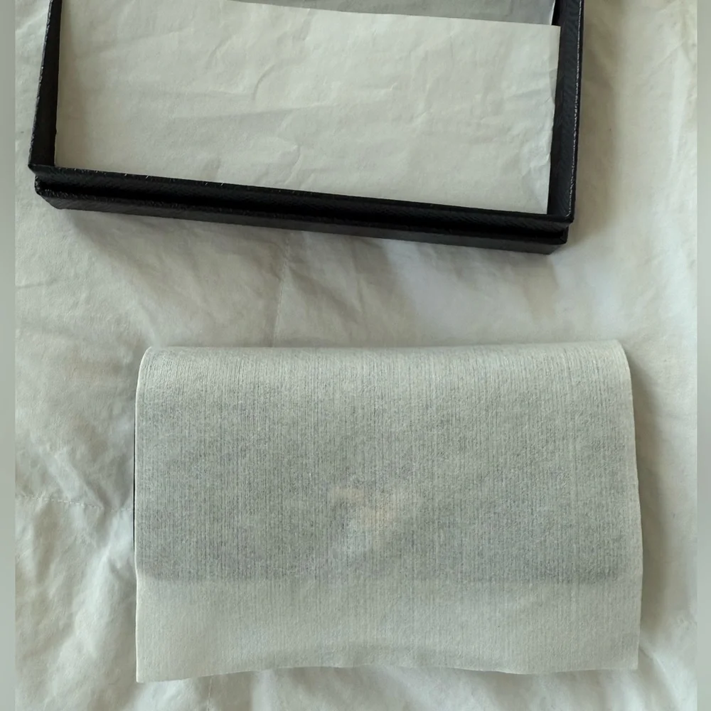 NWT Prada Saffiano Black Wallet / Passport Holder with Box and Authenticity Card
